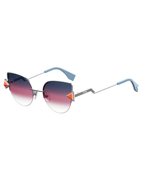 fendi rainbow metal cat eye sunglasses|Fendi cat eye sunglasses black.